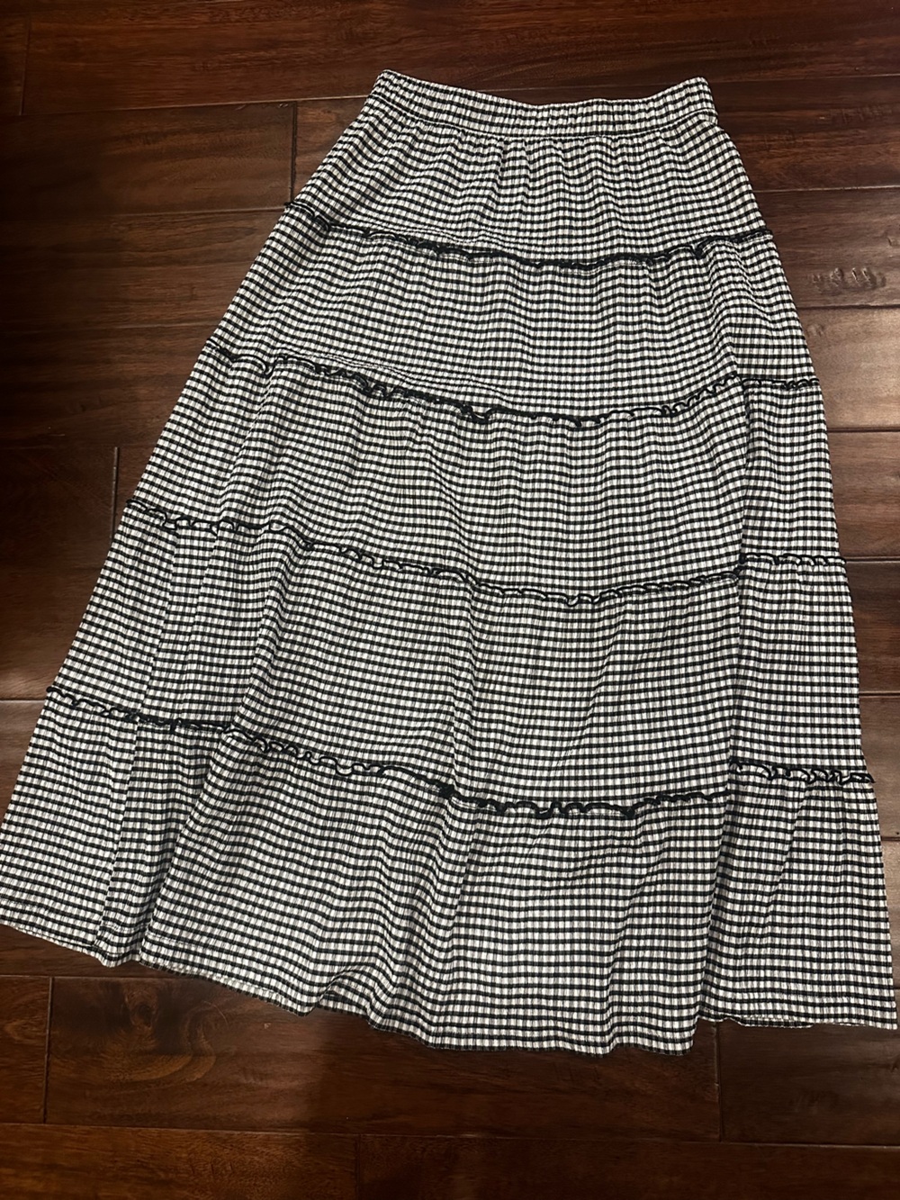 wild fable Black and White Gingham Skirt
